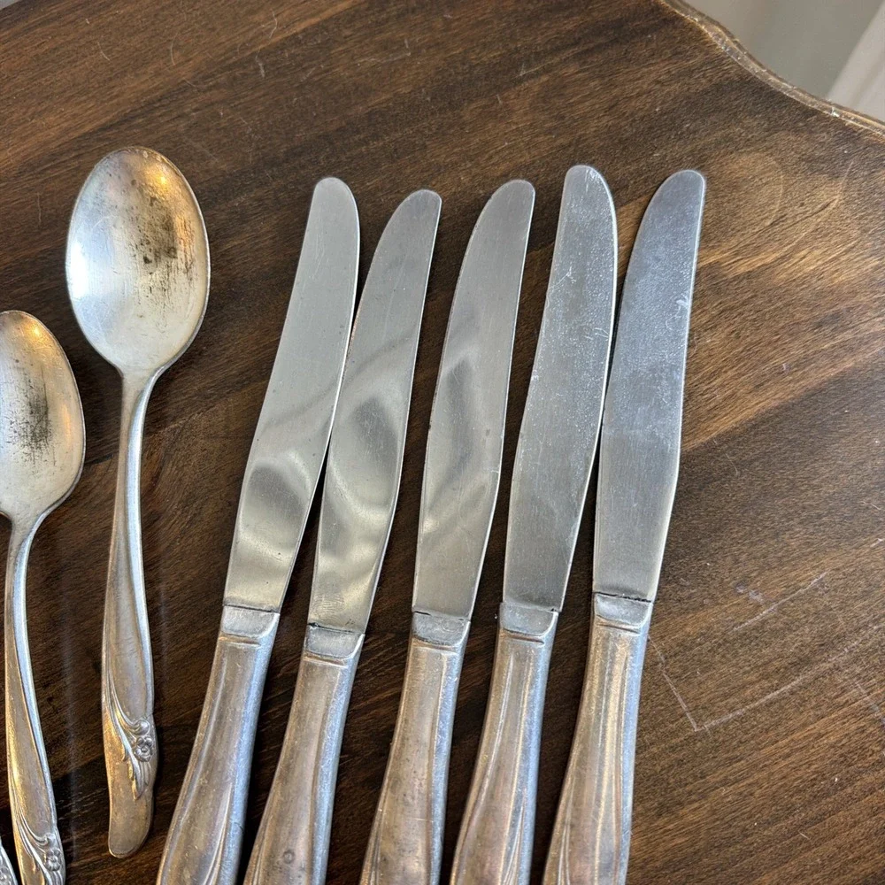 Lot of 15 Rogers Bros Reinforced Plate IS Silverplate Exquisite Pattern